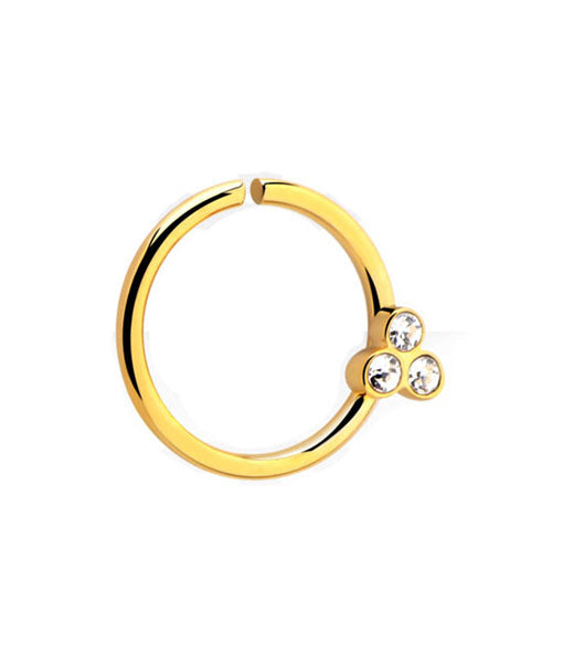 Golden Trinity Gem Hoop