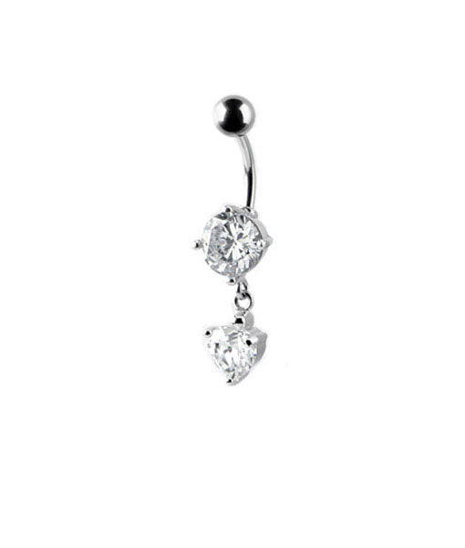Heart of Diamonds Belly Ring